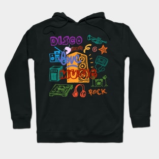 LOVE MUSIC, DISCO Hoodie